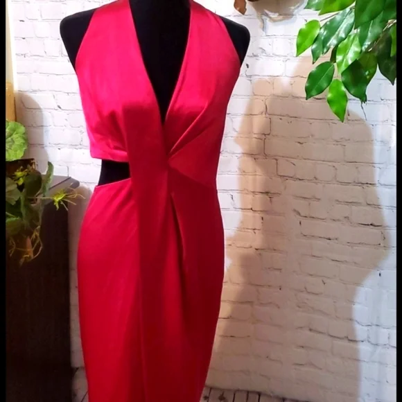 Halston Eve Halter Cutout Dress 14 NWT - Picture 3 of 11